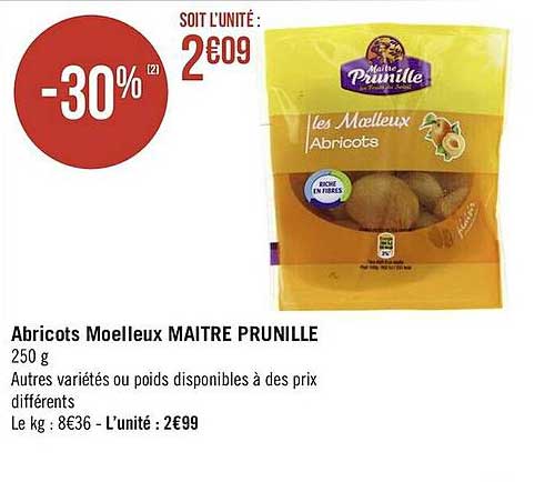 abricots moelleux maître prunille