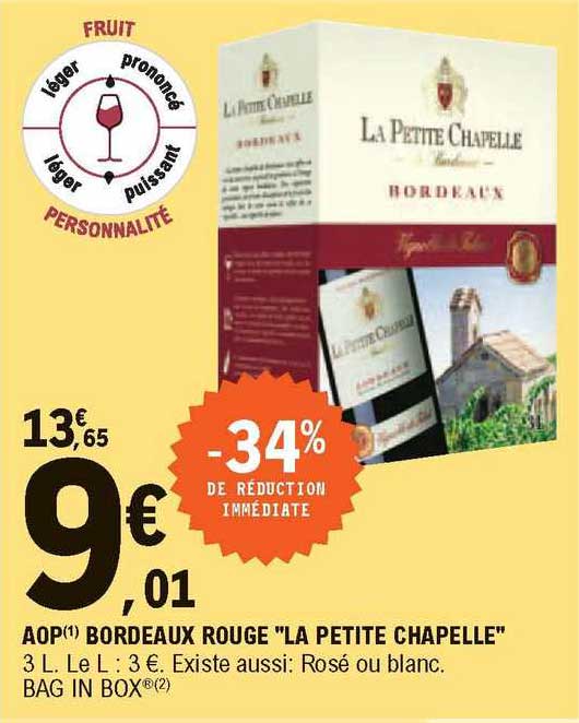 aop bordeaux rouge "la petite chapelle"