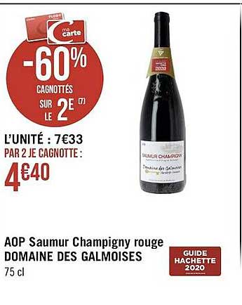 aop saumur champigny rouge domaine des galmoises