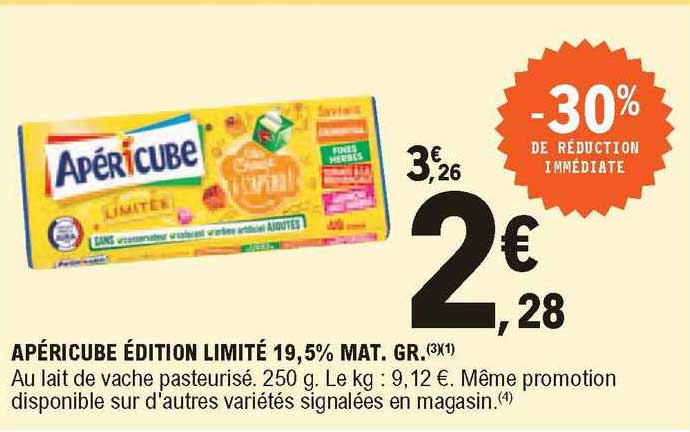 apéricube édition limité 19,5% mat. gr.