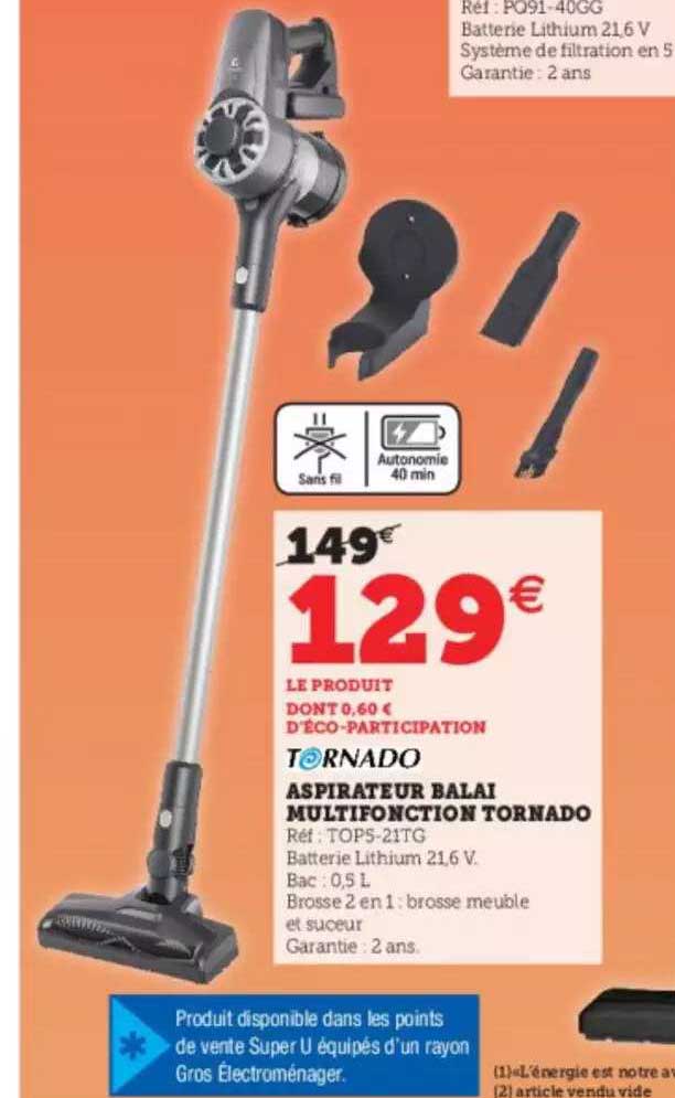 Aspirateur Balai Multifonction Tornado