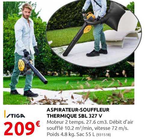 aspirateur-souffleur thermique sbl 327 v stiga