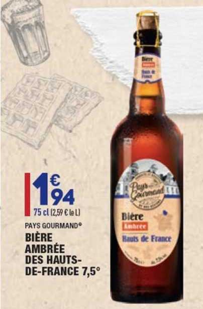 bière ambrée des hauts-de-france 7,5° pays gourmand®