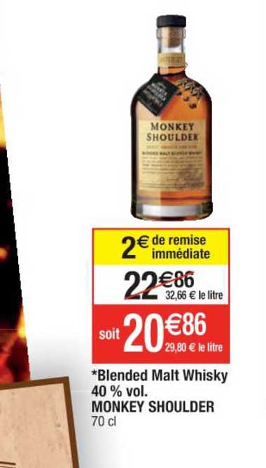 blended malt whisky 40% vol. monkey shoulder