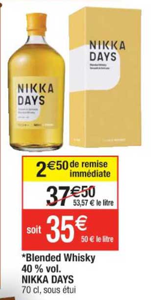 blended whisky 40% vol. nikka days