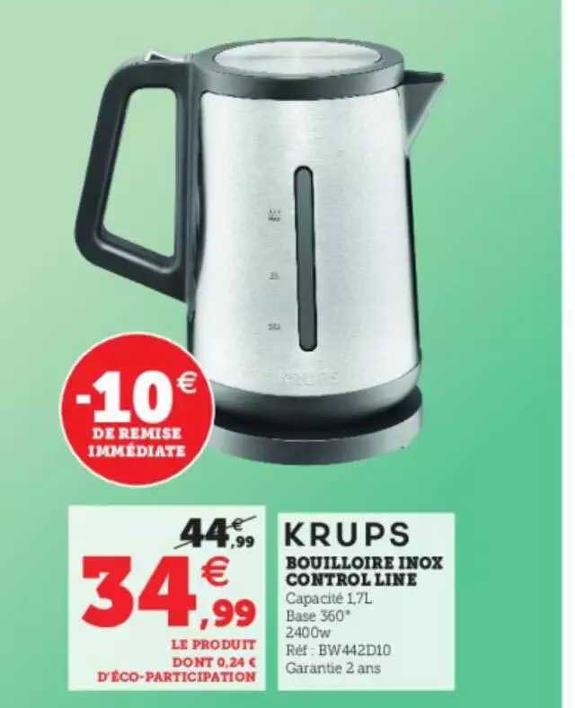 bouilloire inox control line krups