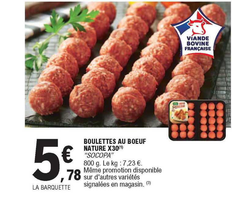 boulettes au bœuf nature x30