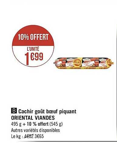 cachir goût bœuf piquant oriental viandes