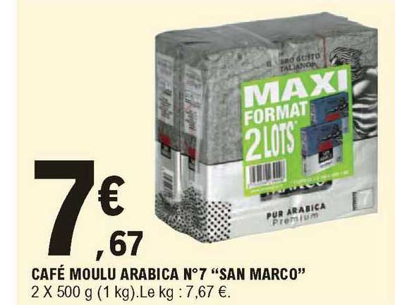 café moulu arabica n°7 "san marco"