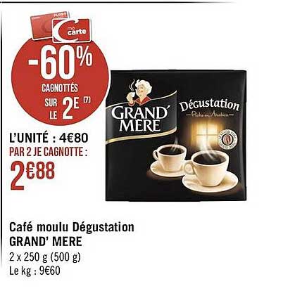 café moulu dégustation grand' mère