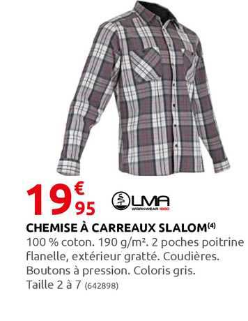 chemise à carreaux slalom lma