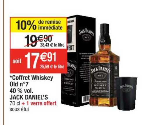 coffret whiskey old n°7 40% vol. jack daniel's