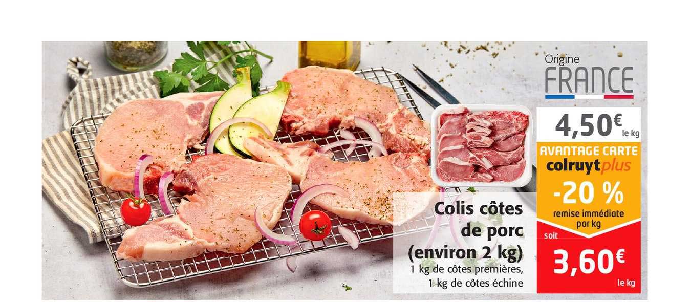 Colis Côtes De Porc (environ 2 Kg)