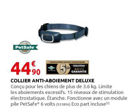 collier anti-aboiement deluxe