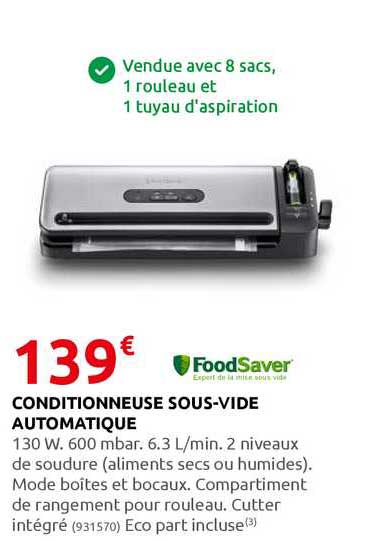 conditionneuse sous-vide foodSaver