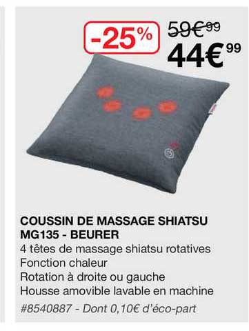 coussin de massage shiatsu mg135 - beurer