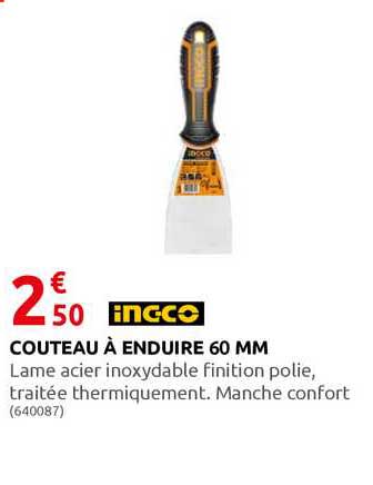 couteau à enduire 60 mm ing-co