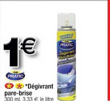 dégivrant pare-brise pratic