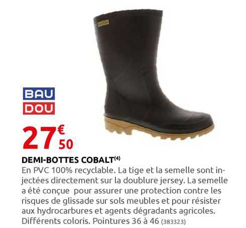 Demi-bottes Cobalt Baudou