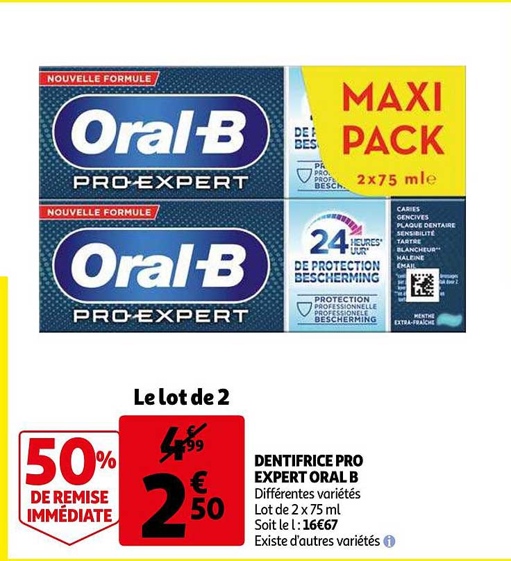 dentifrice pro expert oral b