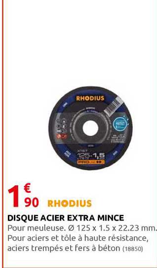 disque acier extra mince rhodius