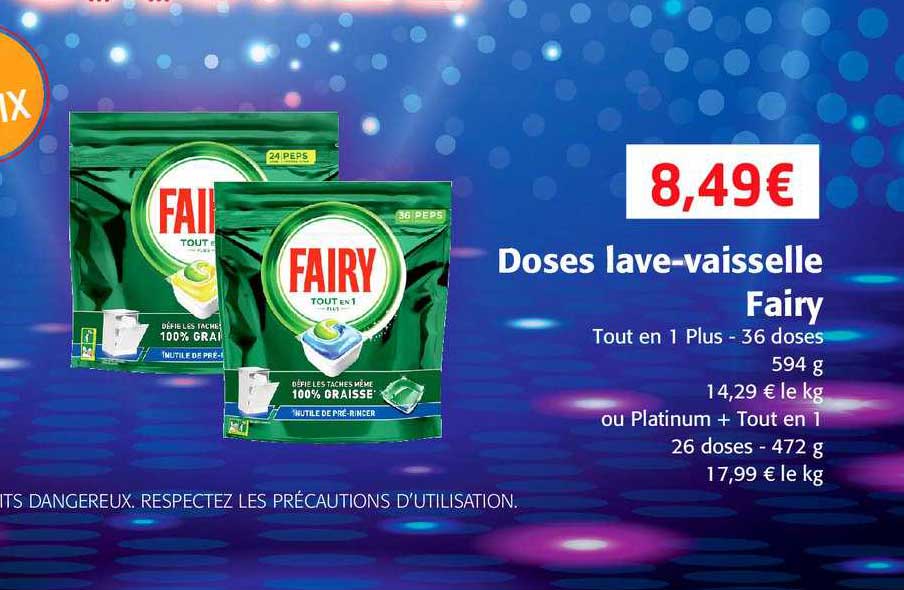 Doses Lave-vaisselle Fairy