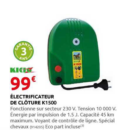 électrification de clôture k1500