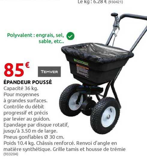 épandeur poussé temver