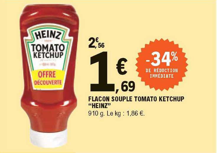 flacon souple tomato ketchup "heinz"