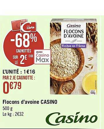 flocons d'avoine casino