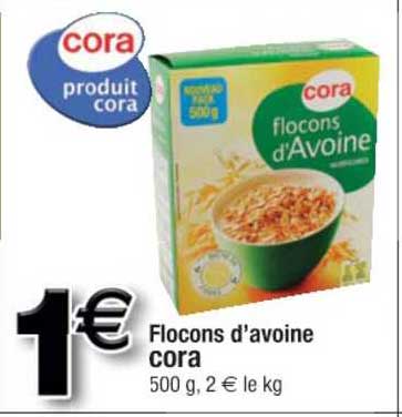 flocons d'avoine cora