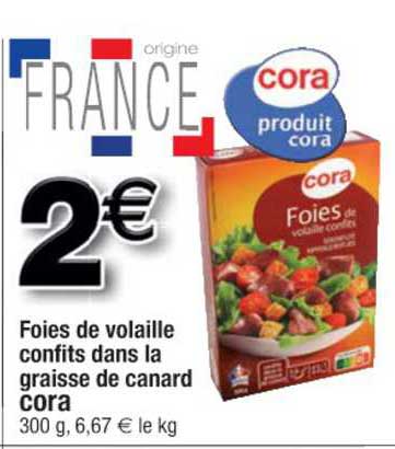 foies de volaille confits dans la graisse de canard cora