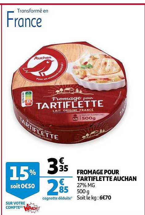 Fromage Pour Tartiflette Auchan