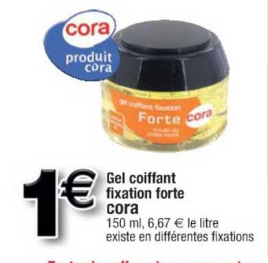 gel coiffant fixation forte cora