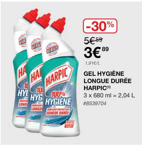 gel hygiène longue durée harpic