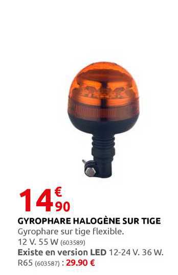 Gyrophare Halogène Sur Tige