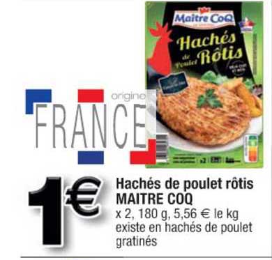 hachés de poulet rôtis maître coq