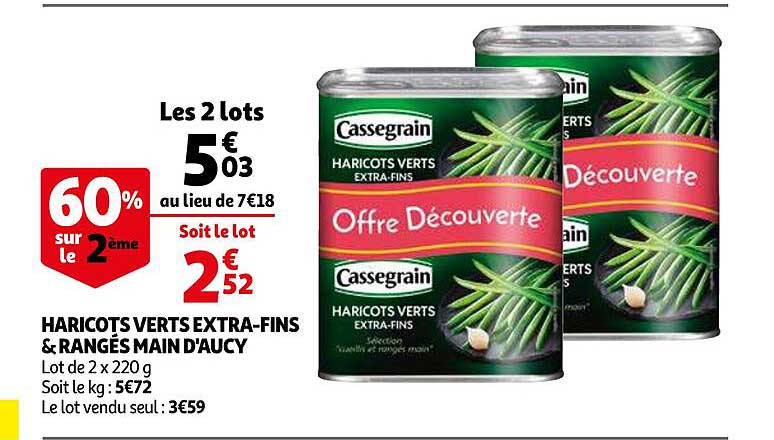 haricots verts extra-fins & rangés main d'aucy