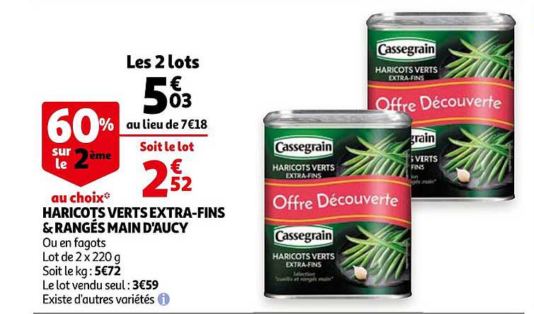Haricots Verts Extra-fins & Rangés Main D'aucy