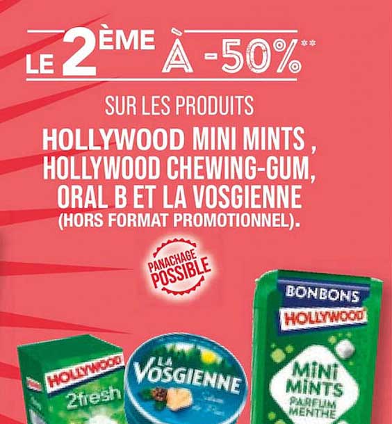 hollywood mini mints, hollywood chewing-gum, oral b et la vosgienne