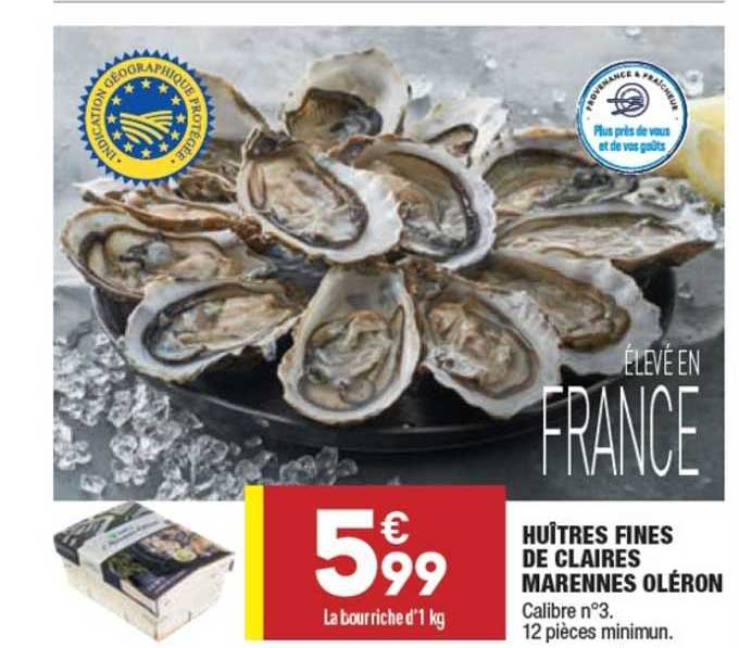 Huîtres Fines De Claires Marennes Oléron