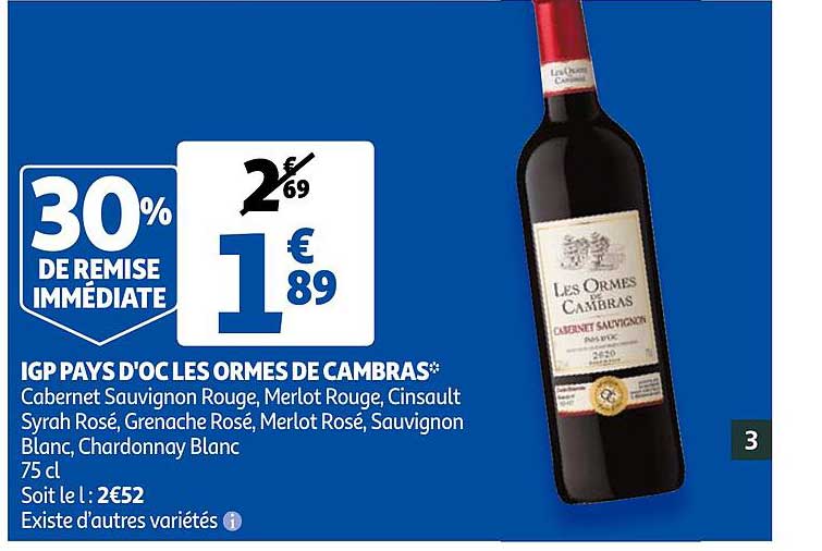 igp pays d'oc les ormes de cambras