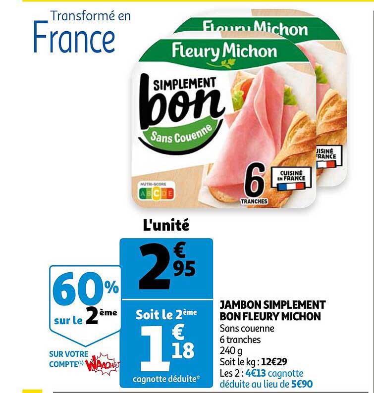 jambon simplement bon fleury michon