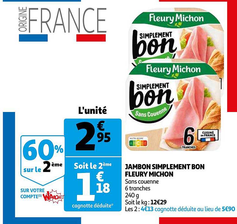 jambon simplement bon fleury michon