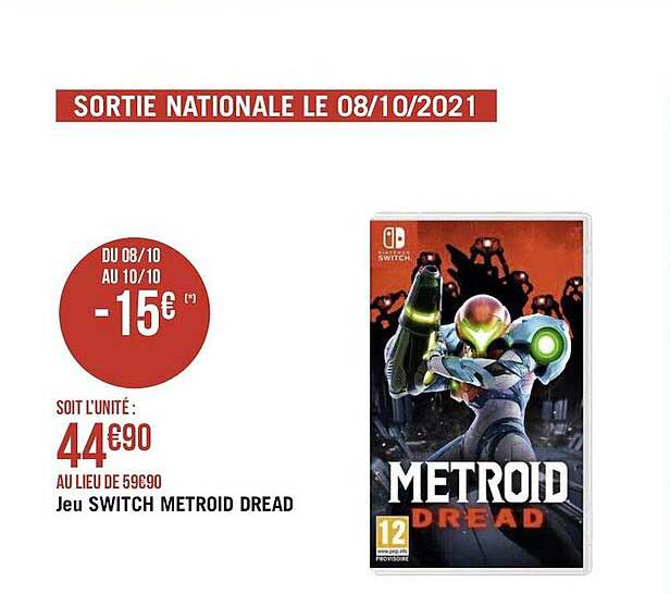 jeu switch metroid dread
