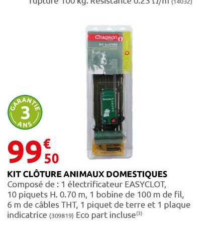 kit clôture animaux domestiques