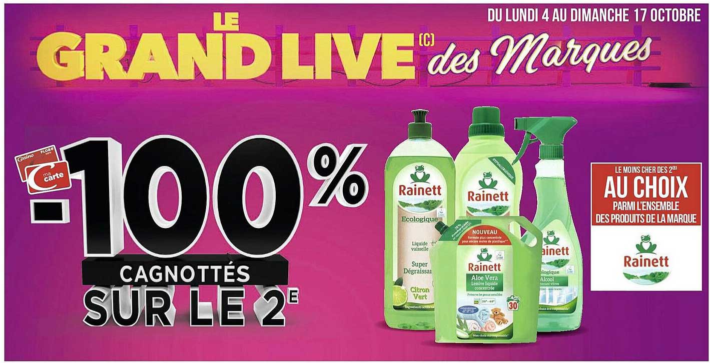 l'ensemble des produits de la marque rainett