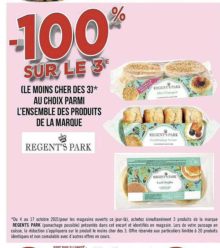 l'ensemble des produits de la marque regent's park