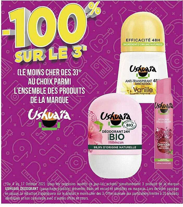 l'ensemble des produits de la marque ushuaïa