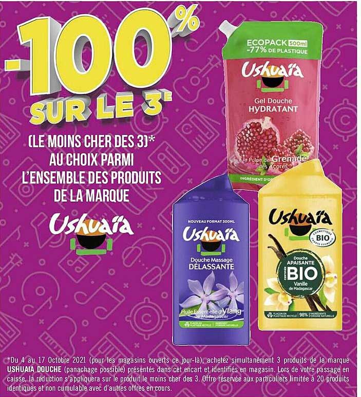l'ensemble des produits de la marque ushuaïa
